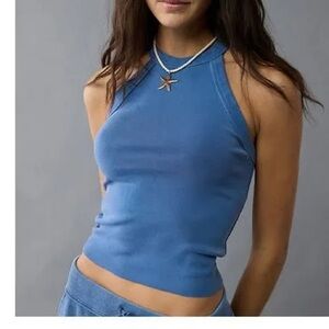 Blue Sleeveless Women's Top